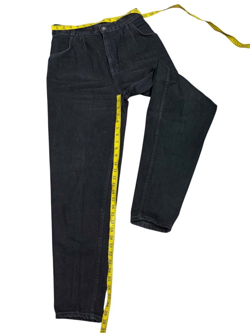 Vintage Levis Juniors Black High Rise Pleated Tapered Mom Jeans Modern size 0/24 - Picture 5 of 9